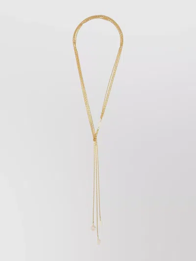 Golden Goose Chain Necklace Pendant Detail In Gold