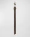 Golden Goose Chain Tassel Charm In Gunmetal