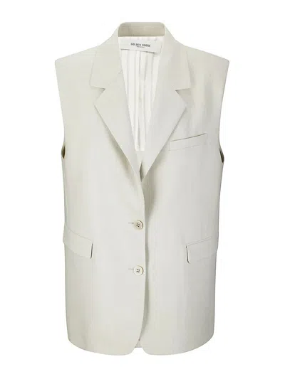 GOLDEN GOOSE CHALECO - BLANCO