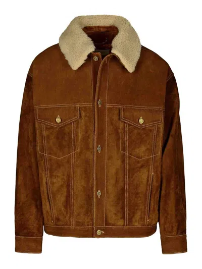 GOLDEN GOOSE BROWN LEATHER JACKET