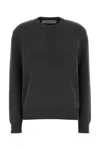 Golden Goose Deluxe Brand Charcoal Stretch Cotton Blend Dany Sweater In Gray
