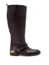 Golden Goose Charlie Distressed Leather Upper With Accessories Boots Brown In Brown