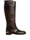 Golden Goose Charlie Distressed Leather Upper With Accessories Boots Brown In Multi