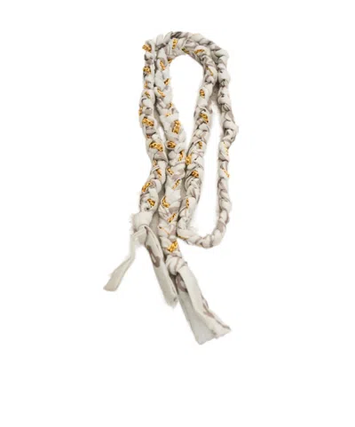 Golden Goose Charm Donna Avorio Tessuto Intrecciato In White