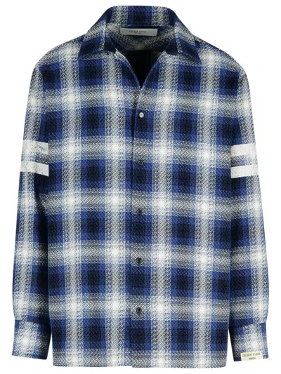GOLDEN GOOSE 'CHECK NOLOWEN' BLUE COTTON SHIRT