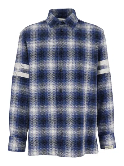 GOLDEN GOOSE GOLDEN GOOSE 'CHECK NOLOWEN' BLUE COTTON SHIRT