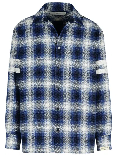 GOLDEN GOOSE GOLDEN GOOSE 'CHECK NOLOWEN' BLUE COTTON SHIRT MEN
