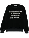 Golden Goose Black Chenille Embroidered Lettering Sweatshirt In Black