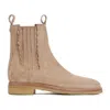 GOLDEN GOOSE CHESLEA LIGHT BROWN SUEDE COW LEATHER BOOTS