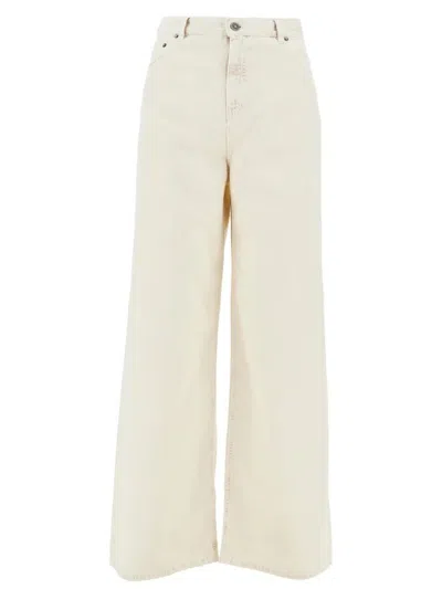 Golden Goose Chic Boyfriend Jeans With Distressed Detailing In Neutral
