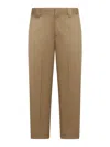 Golden Goose Skate Chino Trousers Belt Loops In Beige