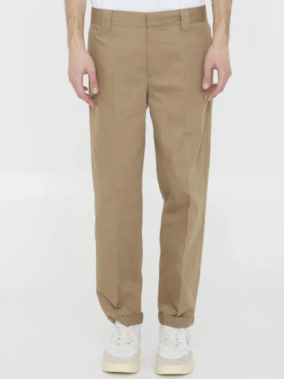 Golden Goose Chino Trousers In Green