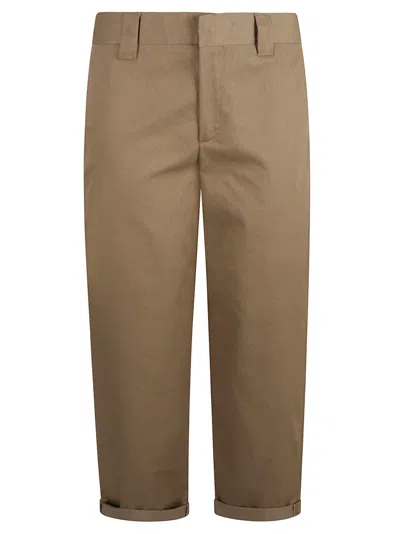 Golden Goose Tailored Beige Trousers With Straight Leg In Brown