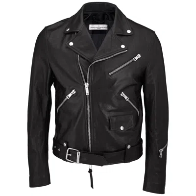Golden Goose "chiodo Golden" Jacket In Black