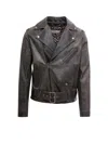 Golden Goose Biker Jacket In Black