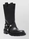 Golden Goose Chunky Heel Leather Boots With Ring Detailing