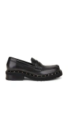 Golden Goose Chunky Loafers With Studded Welt Black In Black