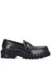 Golden Goose Chunky Loafers With Studded Welt Black In Black