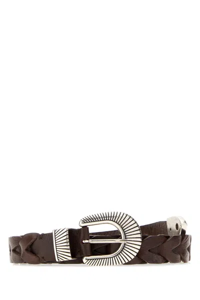 Golden Goose Chocolate Leather Juno Belt