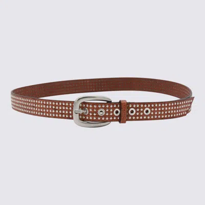 GOLDEN GOOSE GOLDEN GOOSE BROWN LEATHER BELT