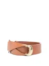 Golden Goose Adjustable Length Layered Tex Belt In Brown