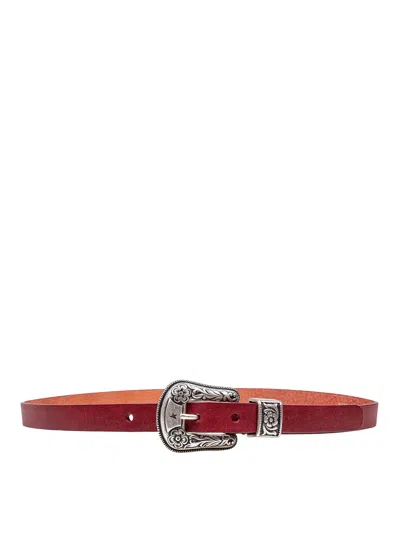 GOLDEN GOOSE WASHED LEATHER BELT