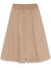 Golden Goose Deluxe Brand Flowing Beige Maxi Skirt With Elastic Waistband