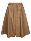 Golden Goose Midi A-line Circle Skirt Morena In Neutral