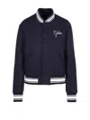 Golden Goose Dark Blue Virgin Wool Bomber Jacket