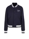 Golden Goose Dark Blue Virgin Wool Bomber Jacket