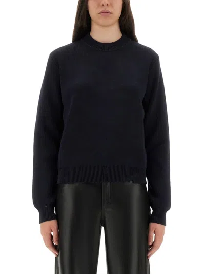 GOLDEN GOOSE CLASSIC BLACK COTTON BLEND SWEATER