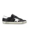 Golden Goose Super-star In Black Leather With White Leather Star And Heel Tab In Black