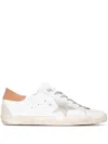 Golden Goose Super-star Sneakers With Ice-gray Suede Star And Light Brown Heel Tab Shoes