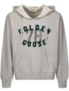 Golden Goose Grey Hoodie With Logo In Gray