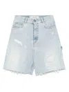 Golden Goose Distressed Denim Bermuda Shorts