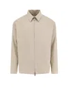 Golden Goose 'luter' Wool-blend Coach Jacket In Beige