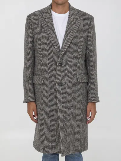 Golden Goose Golden Virgin Wool Single Breasted Coat In Beige