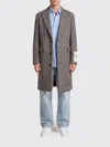 Golden Goose Herringbone Pattern Single-breasted Coat In Gray