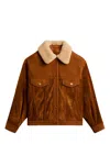 Golden Goose Journey Suede Jacket With Removable Collar