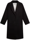 Golden Goose Single-breasted Welt-pocket Coat In Black