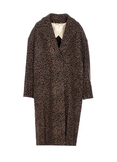 Golden Goose Coats In Animal Print