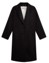 Golden Goose Single-breasted Welt-pocket Coat In Black