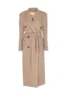 Golden Goose Journey Double Breasted Coat In Brown