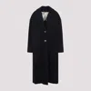 Golden Goose Single-breasted Cocoon Coat In Black
