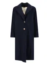 Golden Goose Cocoon Single-breasted Coat In Blue