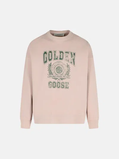 Golden Goose 'college' Pink Cotton Sweatshirt