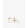 Golden Goose Comb Kids' June Logo-print Leather Mid-top Trainers Eur 25 /7.5 Uk In Gold Comb