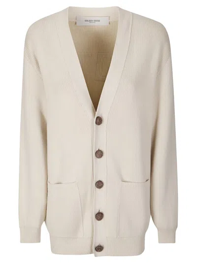 Golden Goose Comfort-emphasizing Cardigan In Neutral
