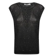 Golden Goose Sleeveless Top Round Neck Sequin Embellishments