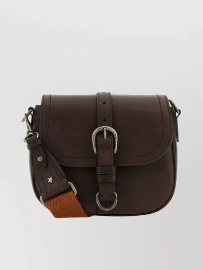 Golden Goose Compact Leather Sally Crossbody In Brown